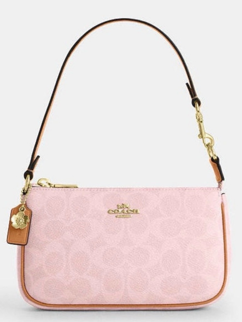 NWT Coach Powder Pink Signature Canvas Nolita 19